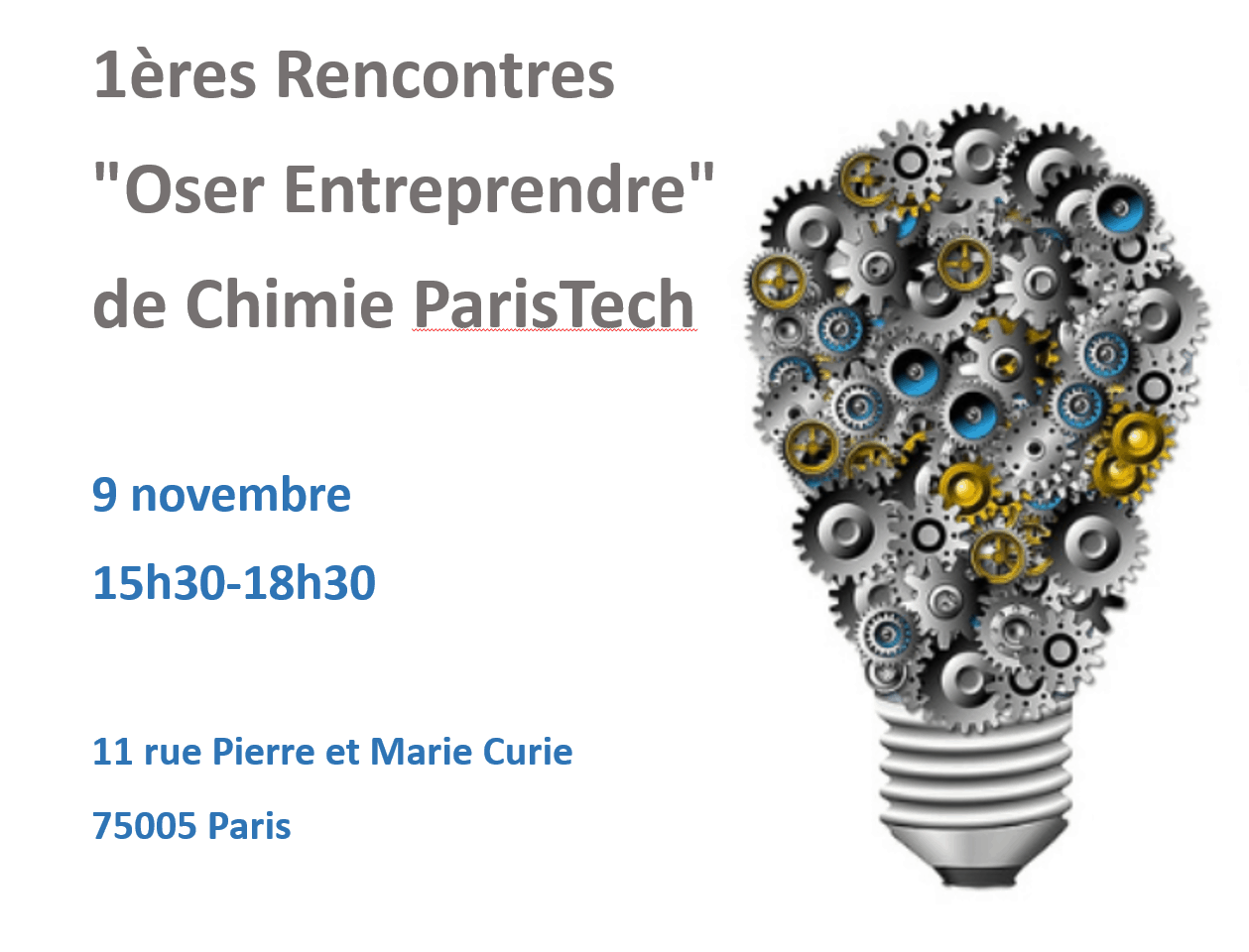 Oser entreprendre chimieparistech Oser Entreprendre - ChimieParisTech